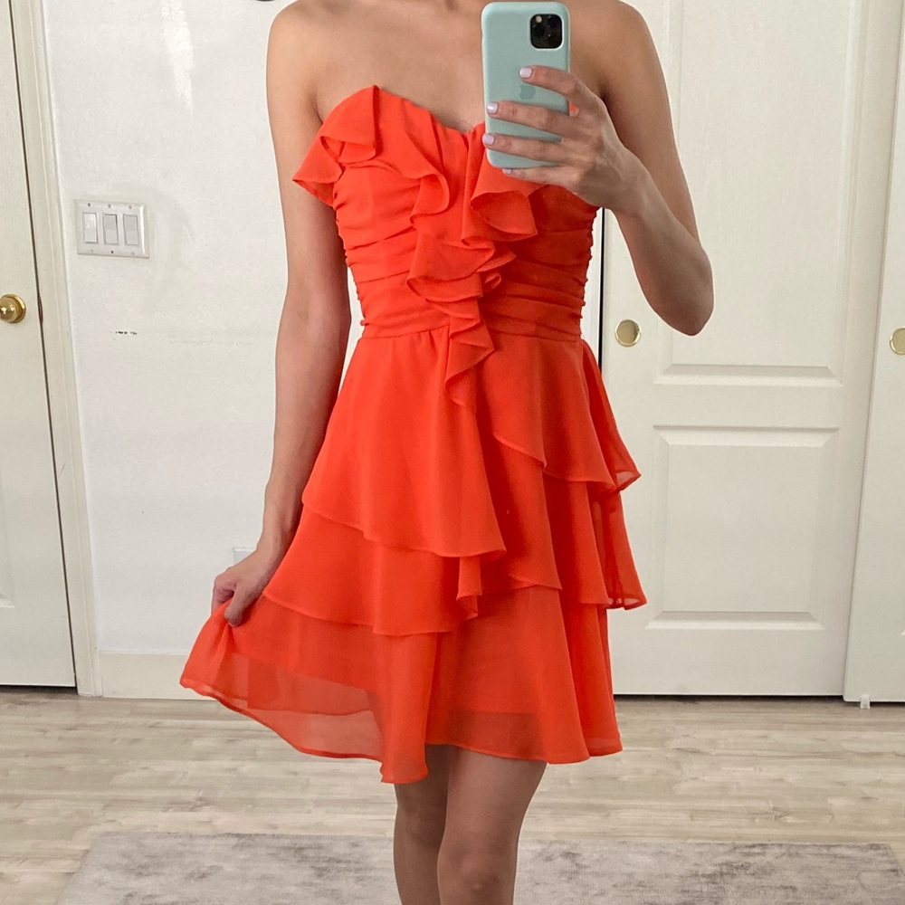 Coral mini dress